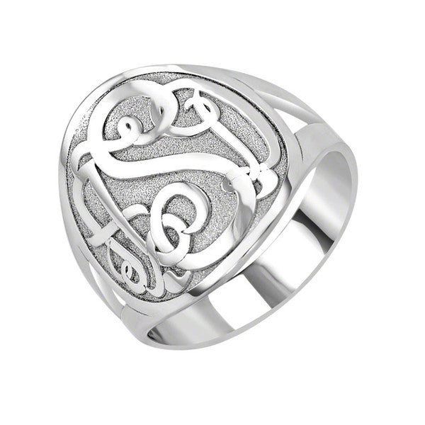 Bailey: Sterling Silver Monogram Ring – KK's