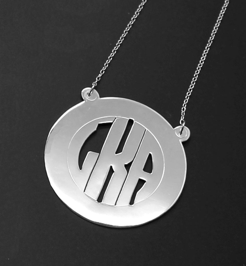 Sterling Silver Monogram Necklace