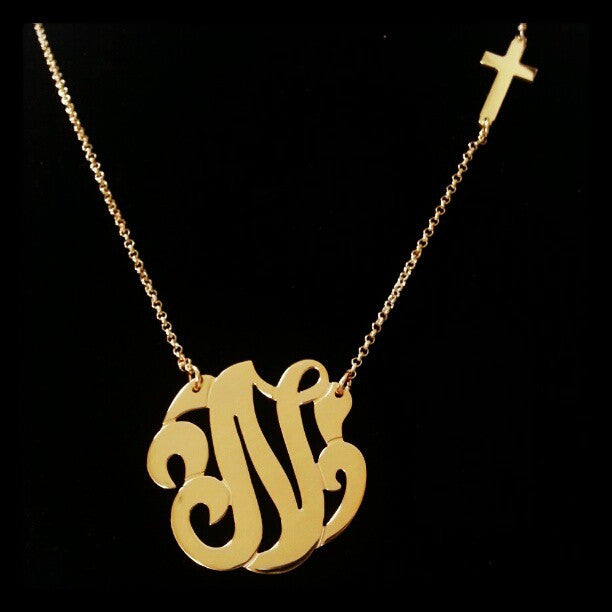 14K Gold Filled Monogram Necklace