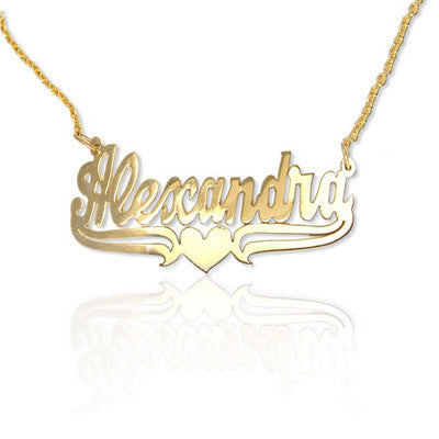 The Customized Heart Nameplate Necklace