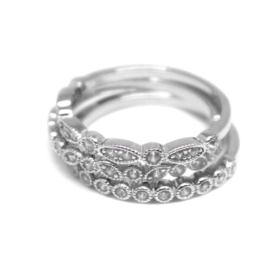 Set of 3 Stackable Sterling Silver Rings