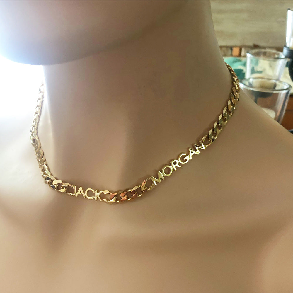 Cuban Link Chain with Names