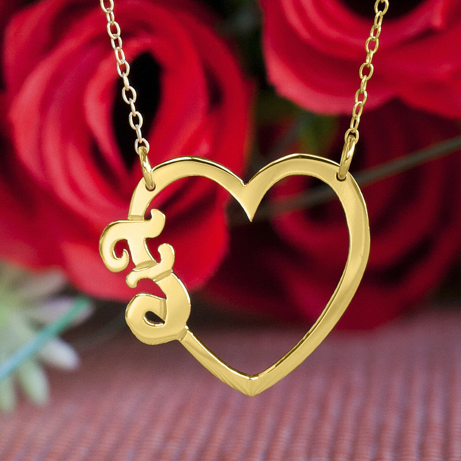 Initial Heart-Shaped Necklaces – Many Goods Store