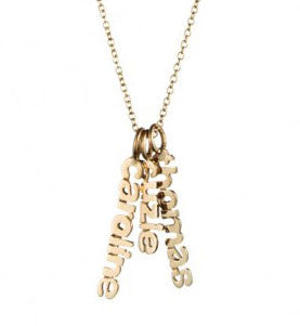 Gold Hanging Name Game Necklace - As seen on Good Morning America