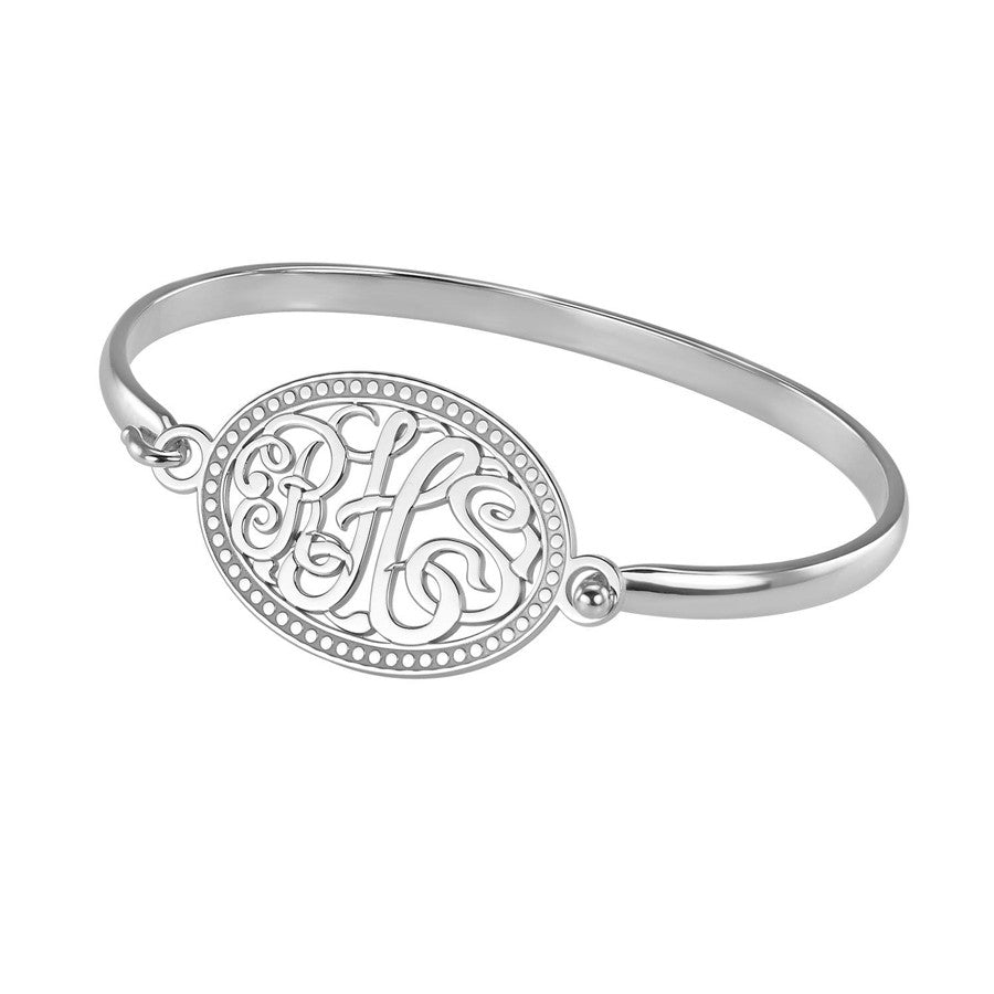 monogram bracelet silver