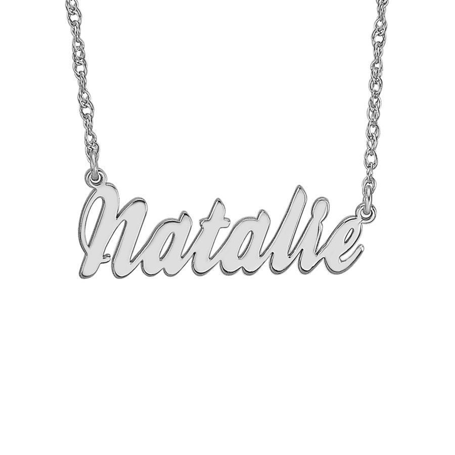 Custom Cursive Nameplate Necklace