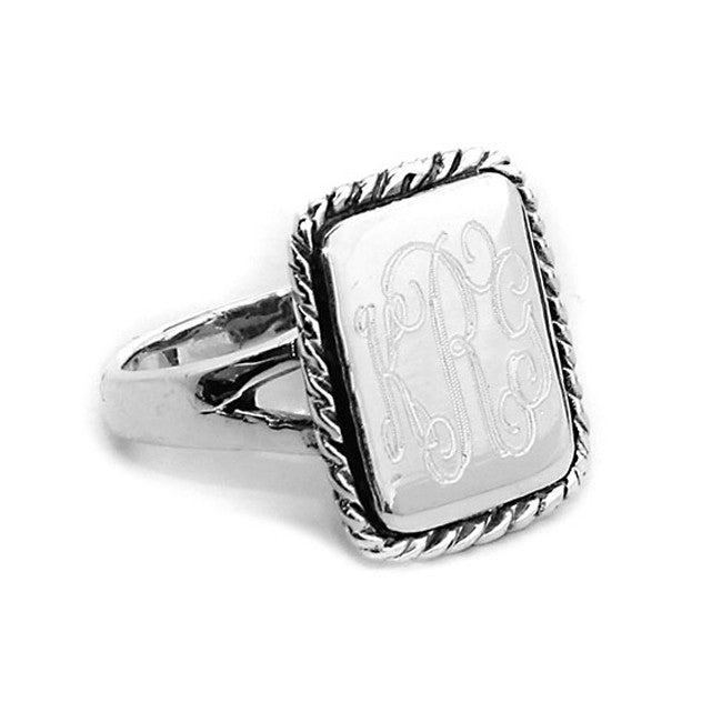 Braided Rope Monogram Ring – The Sterling Link