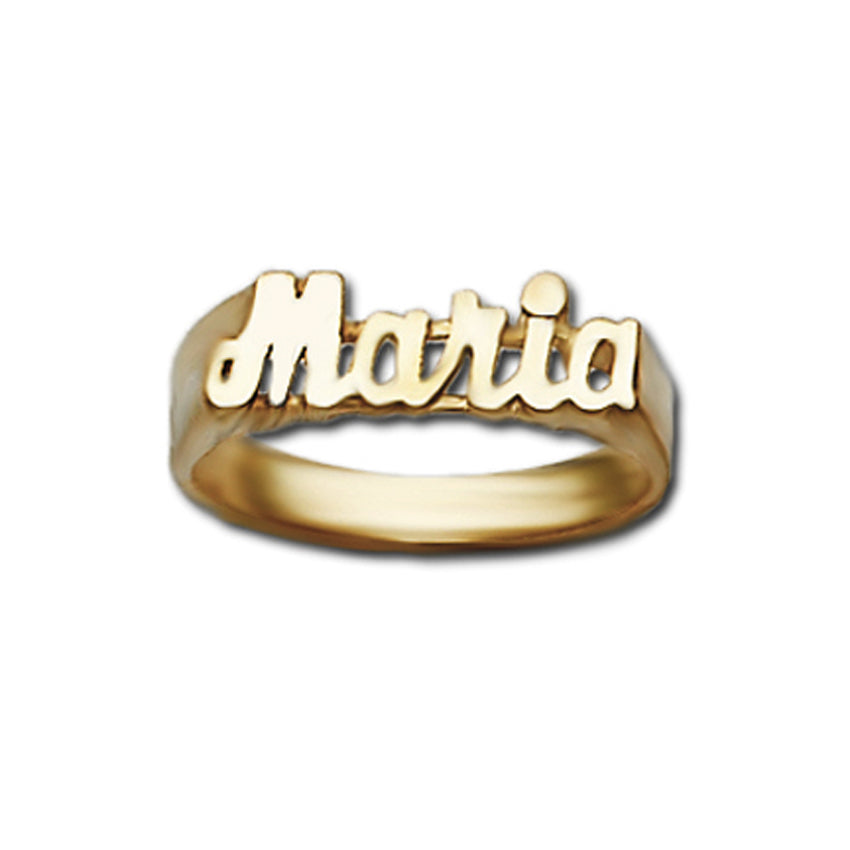 Small Script Name Ring