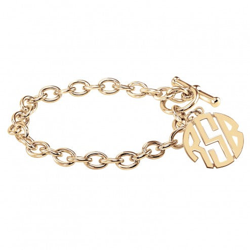 Block Monogram Toggle Bracelet 5