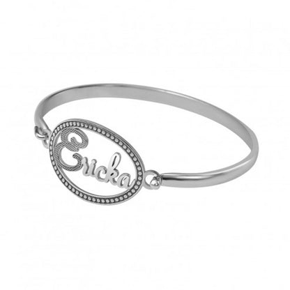 Classic Border Name Bangle Bracelet 3