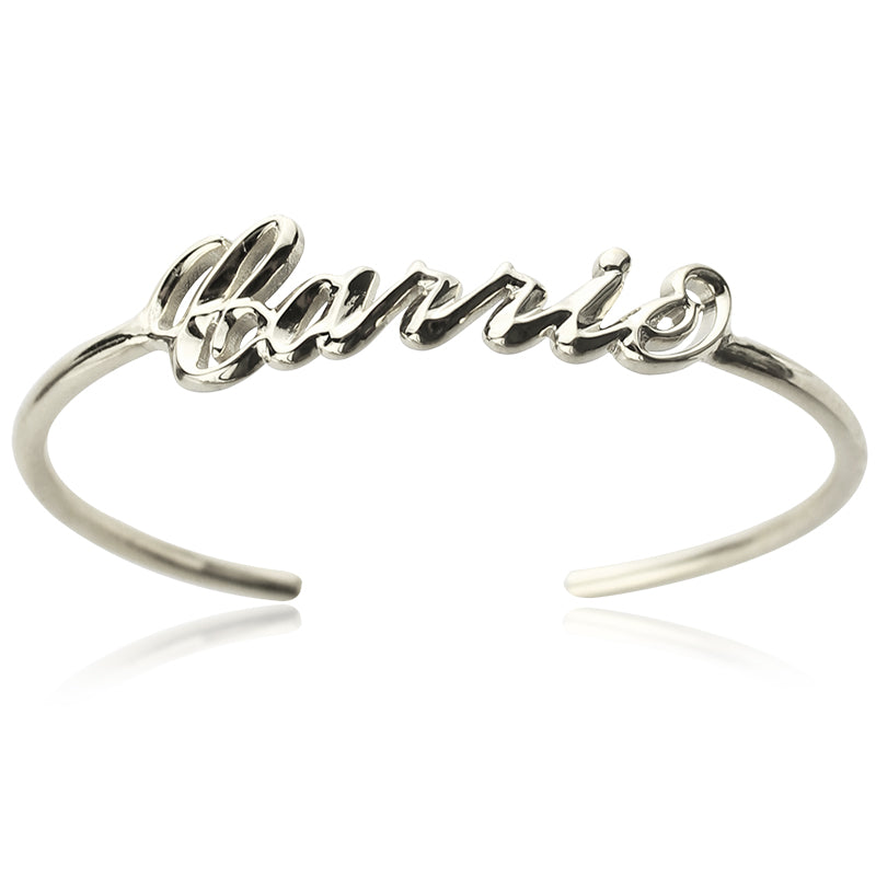 Sterling Silver Name Cuff Bracelet