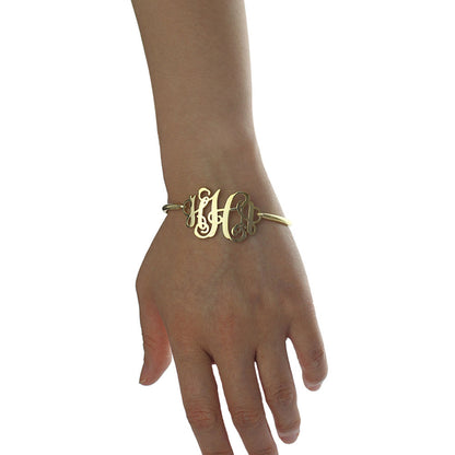 Monogram Bangle Bracelet - 3 Sizes 5