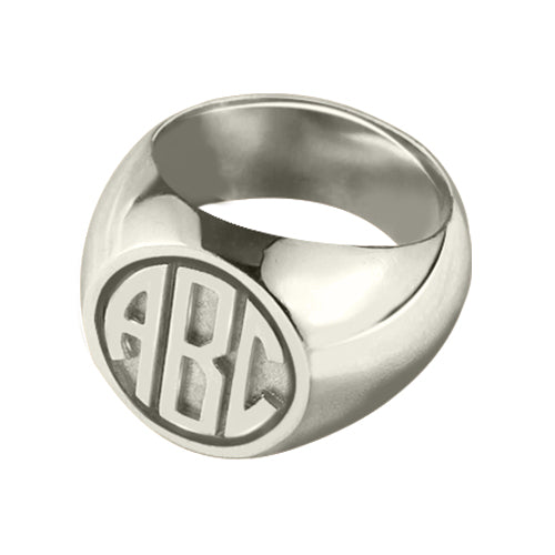 Block Monogram Signet Ring