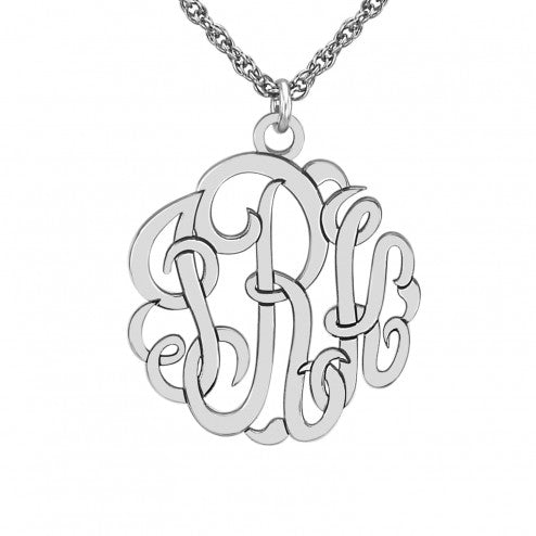 Classic Script Monogram Necklace 2