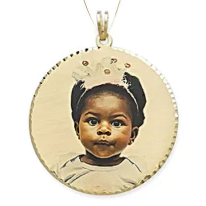 Custom Round Picture Charm Necklace 5