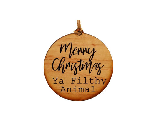 Filthy Animal Wood Christmas Ornament