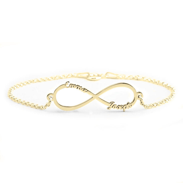 infinity name bracelet