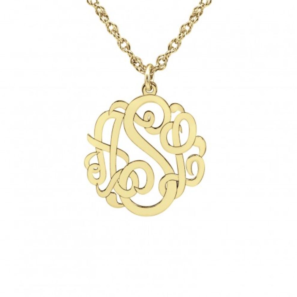 mini monogram necklace
