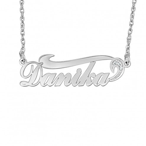 10K Gold Diamond Accent Name Necklace 2