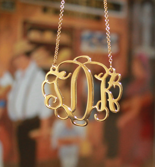 Louis Vuitton® Monogram Bold Necklace Gold SiLVer. Size