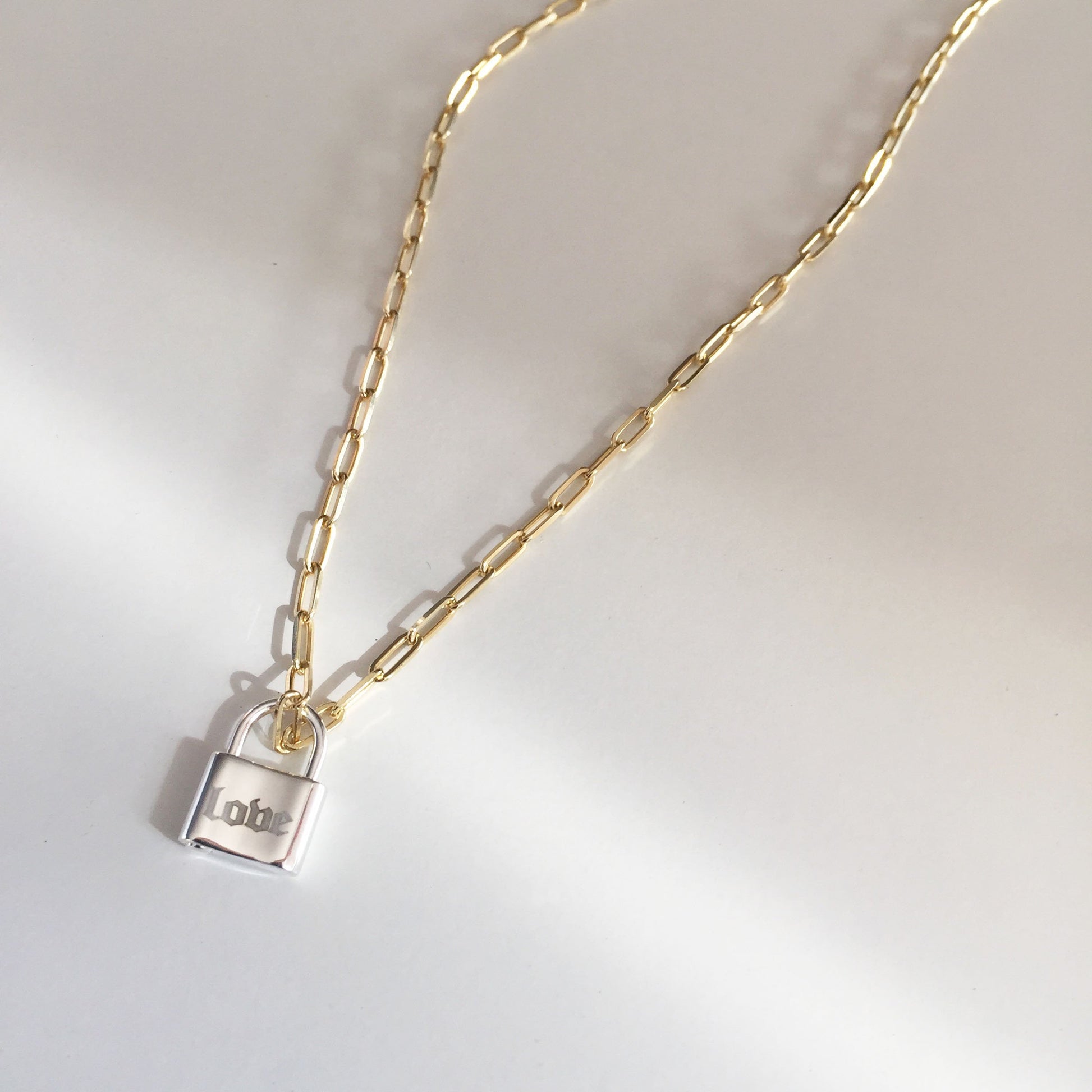 Zakally Custom Padlock Necklace Personalized Engraved Lock Necklace for Men Women (sty1)