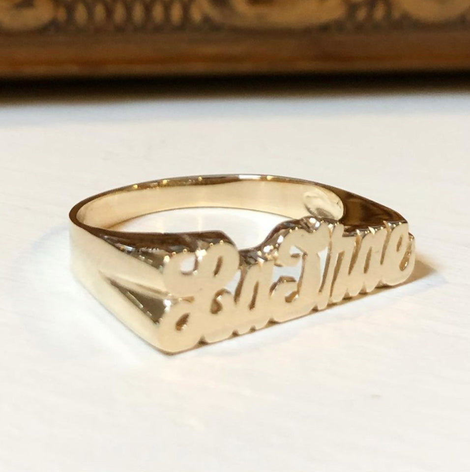 22K (916) Name Engraved Couple Ring with BIS Hallmark ((4+4) 8 Gram) –  Akshayam Elite Jewellery