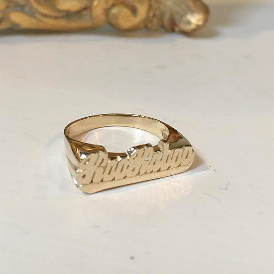 Chunky on sale name ring