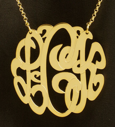 Gold Monogram Necklaces | Monogram Jewelry | Be Monogrammed