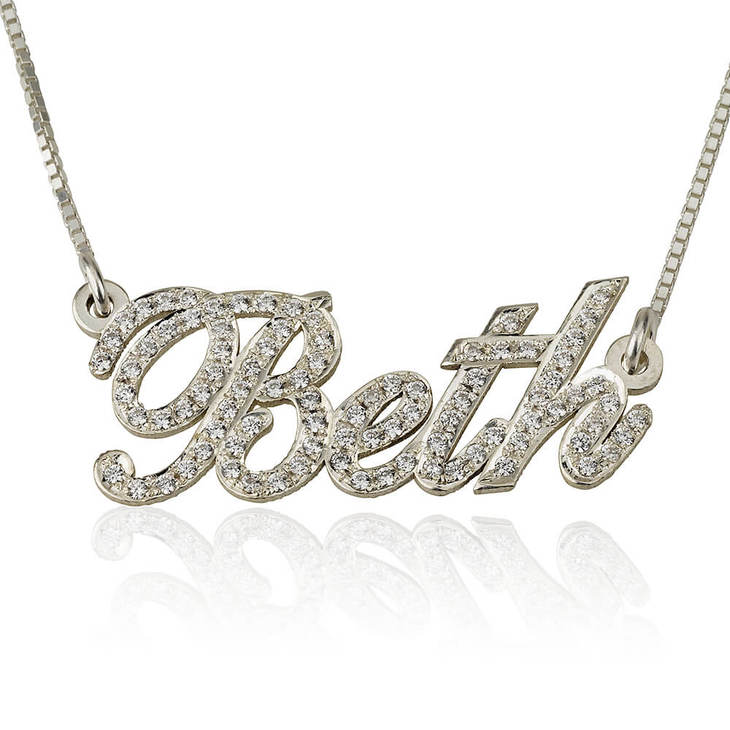 Personalized All Diamond Nameplate Pendant Necklace 14K 14K White or 14K  Yellow Gold. Special Order, Made to Order. PNK056Y - Walmart.com