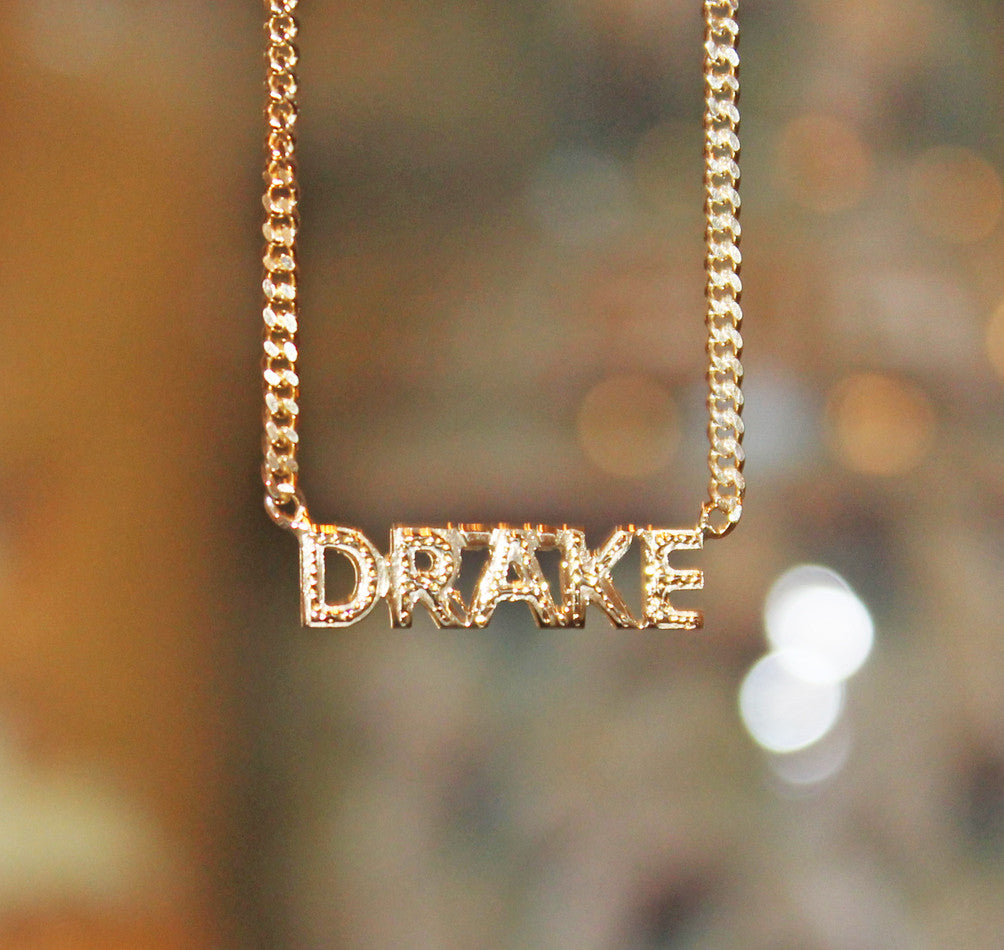 Gold diamond cut name on sale necklace