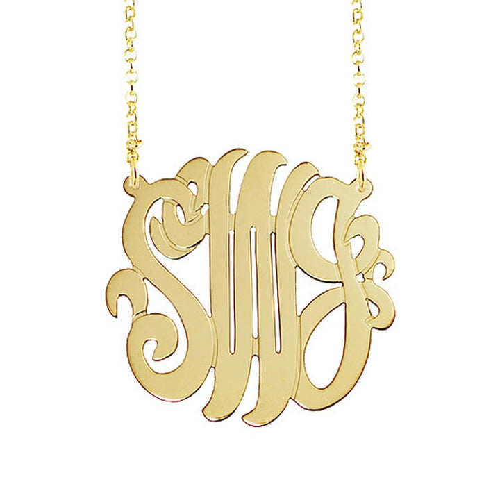 Gold Monogram Necklaces | Monogram Jewelry | Be Monogrammed