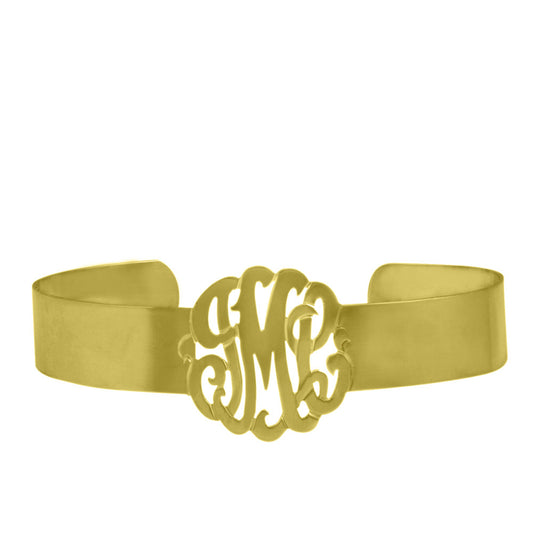 14K Solid Gold Script Monogram Bracelet – Be Monogrammed