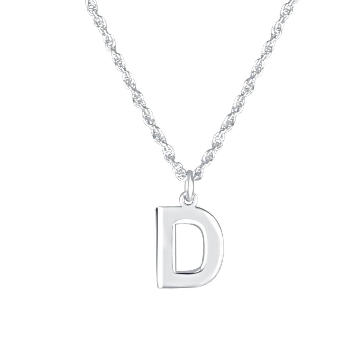 Letter D Initial Necklace Personalized Letter Necklace 