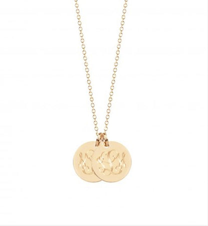 Little Monogram Disc Necklace 2