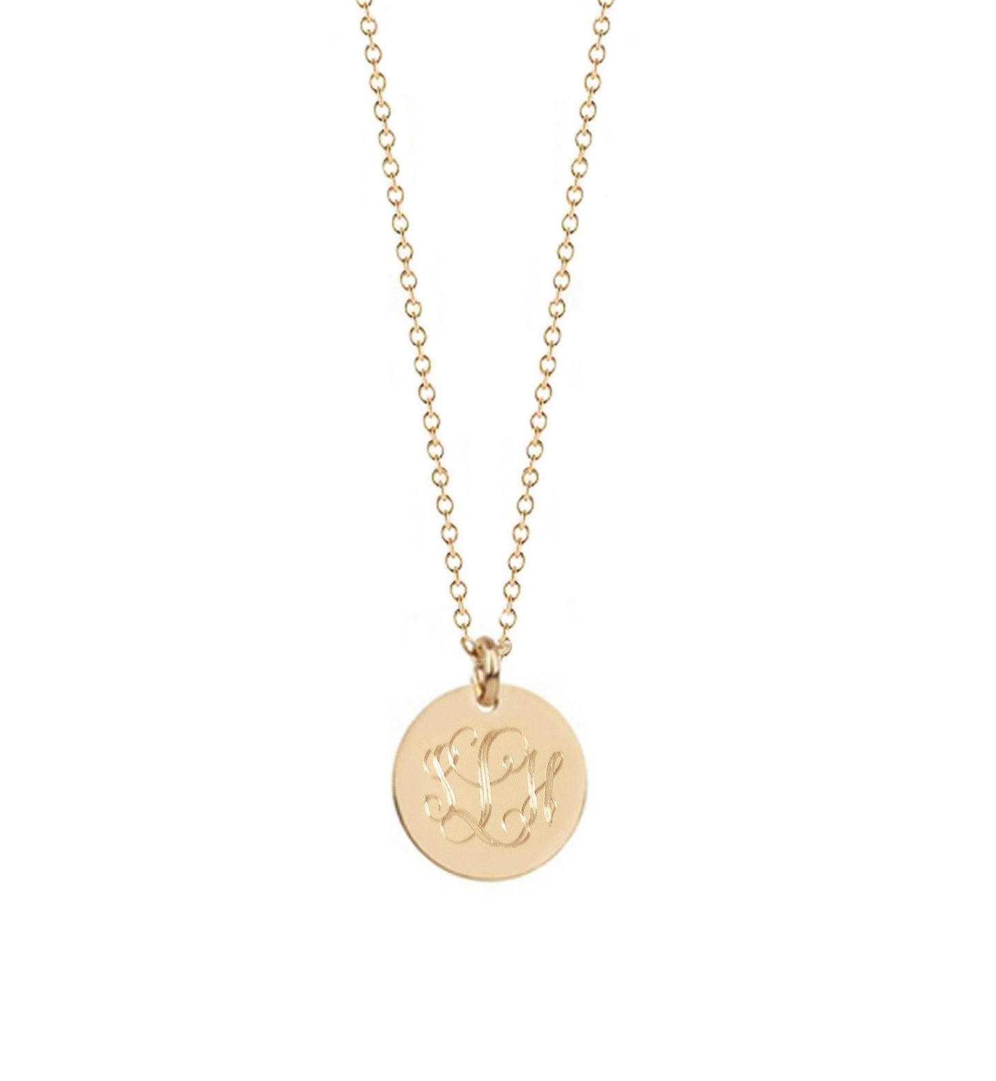 Little Monogram Disc Necklace