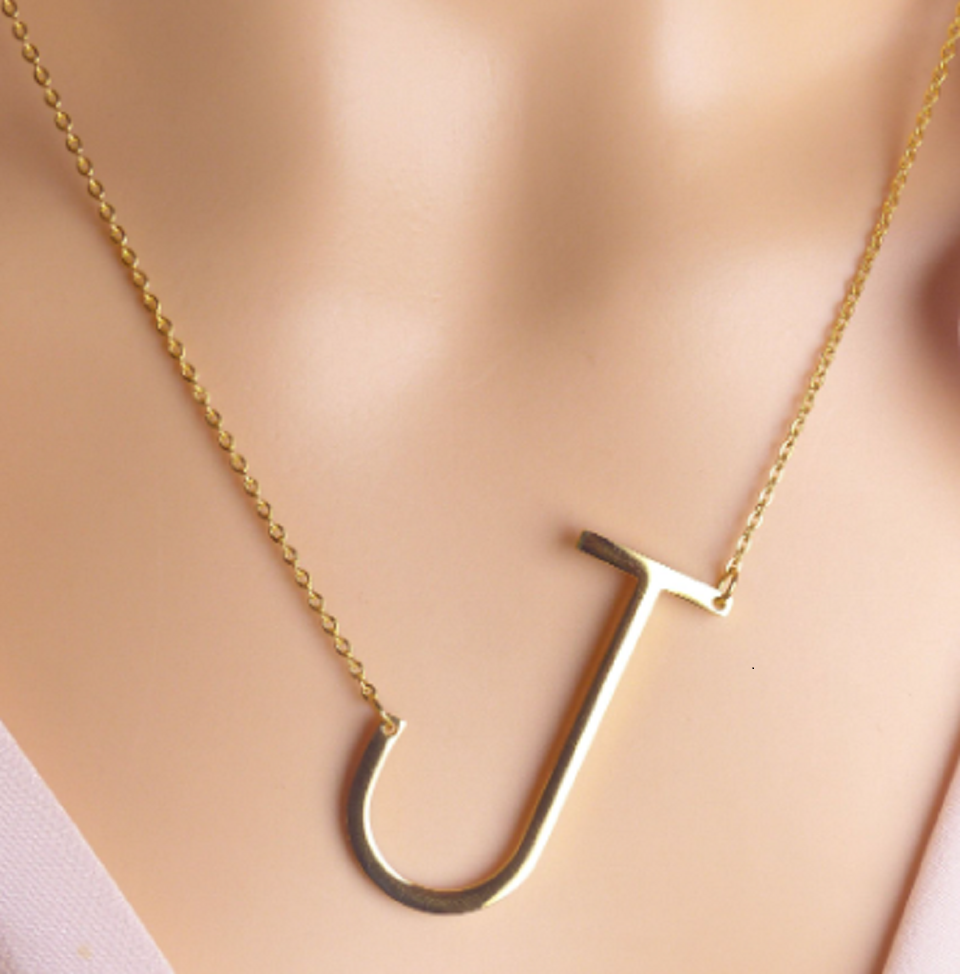 Letter J Pendant Necklace in Gold | Kendra Scott