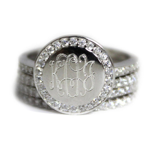 Bailey: Sterling Silver Monogram Ring – KK's