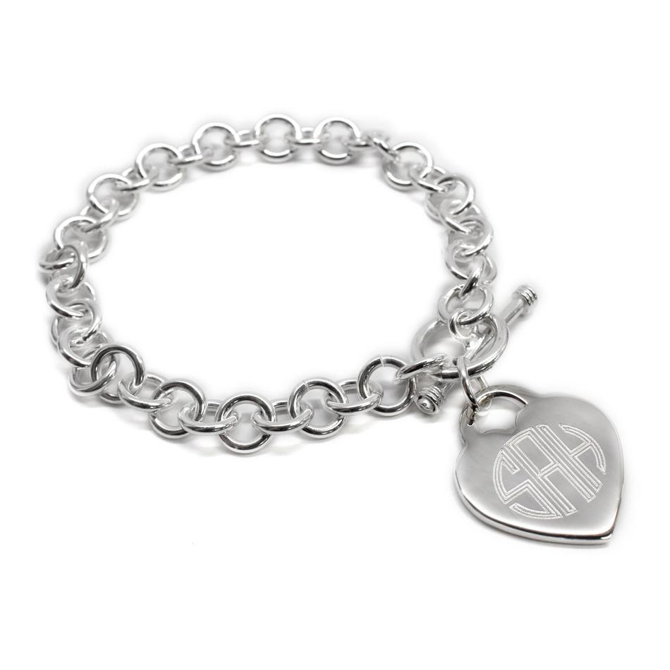 Order Sterling Silver Heart Charm Bracelet