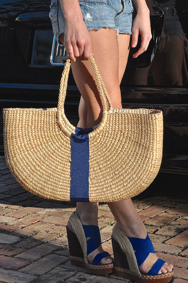 Soft straw beach online bag