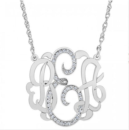 Diamond Classic Monogram Necklace
